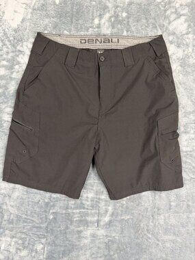 Denali Mens BLACK  Cargo Shorts Size 36 With Pockets Lightweight Outdoor Wear